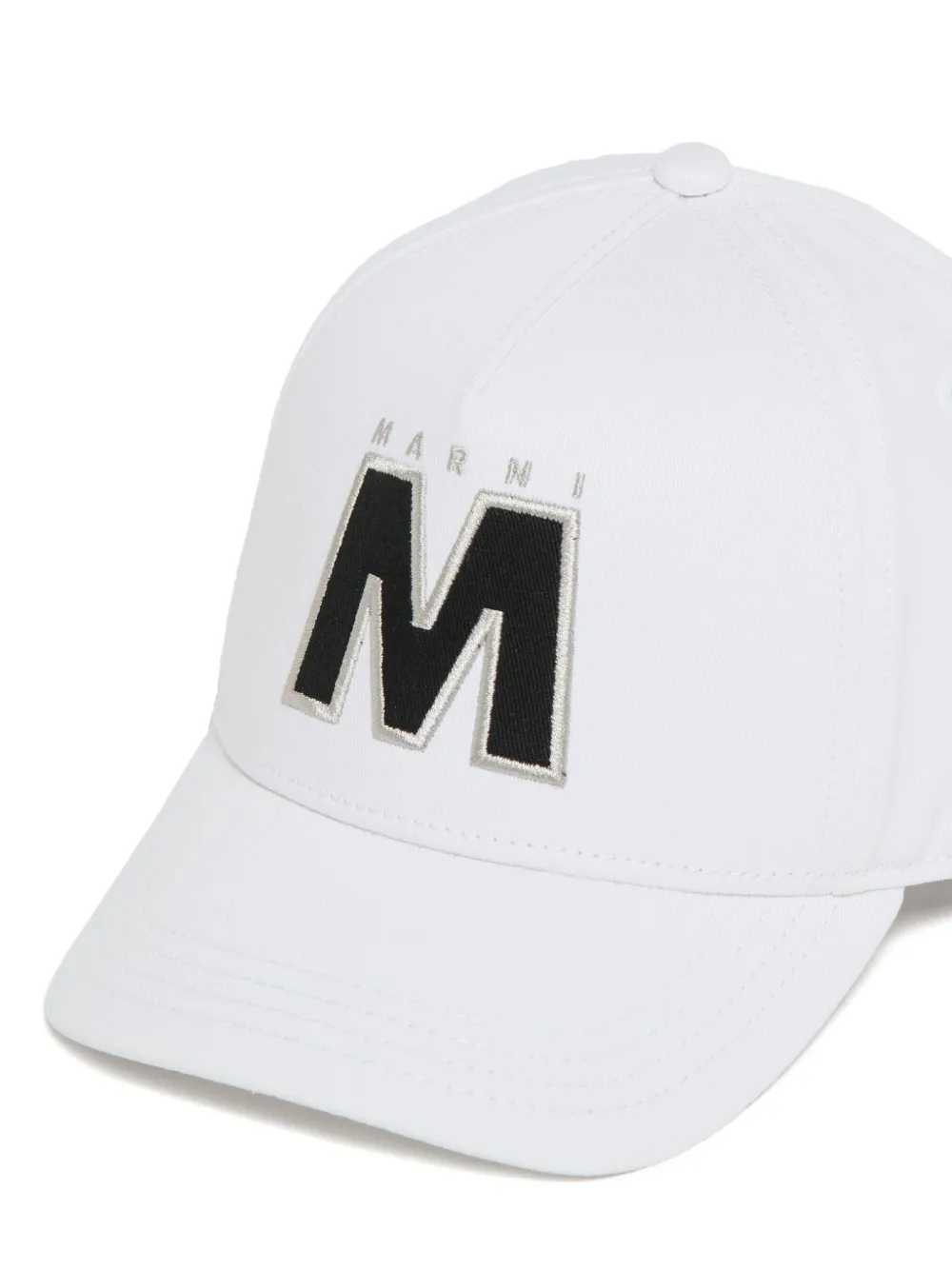  Marni Kids Initial Baseball Hat - White 