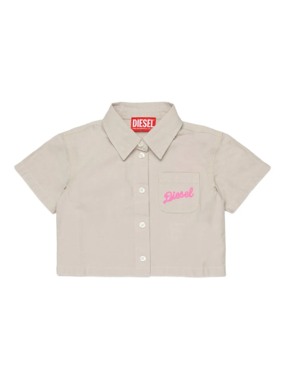 Diesel Kids Camicia Coldyb con taschino - Bianco