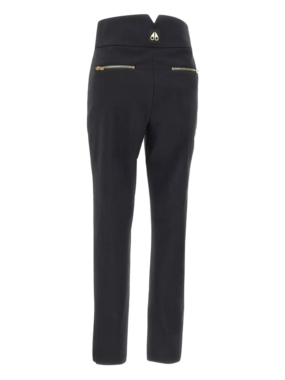Moose Knuckles Lyndale Pant Gold Zip-detail Trousers In Black
