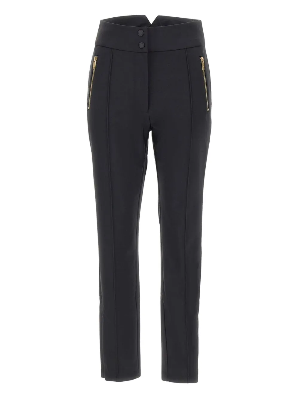 Moose Knuckles Lyndale Pant Gold Zip-detail Trousers In Black