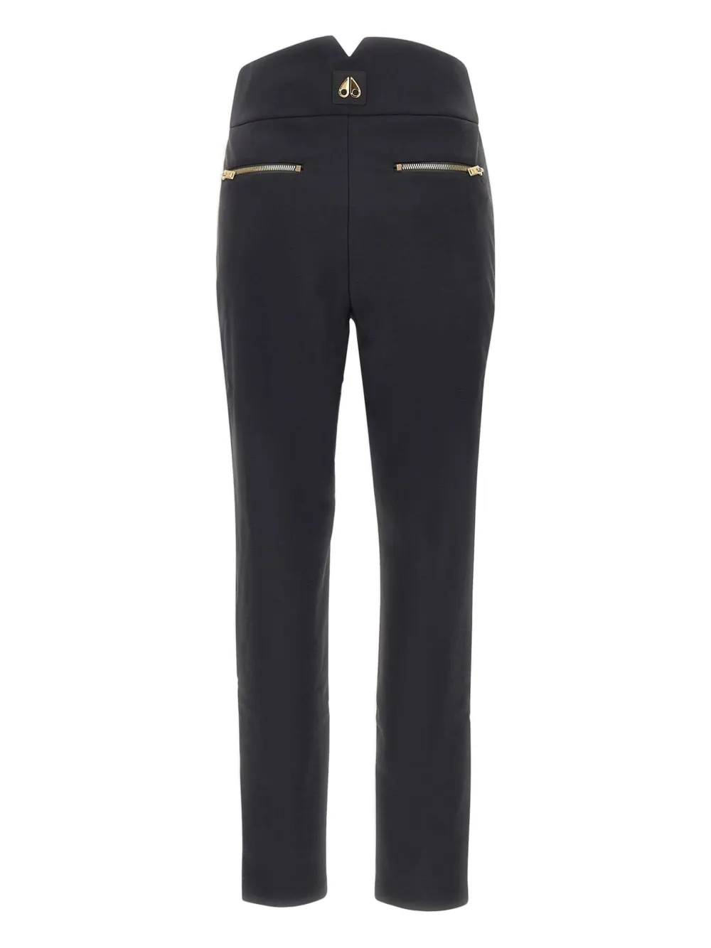 Moose Knuckles Lyndale Pant Gold Zip-detail Trousers In Black