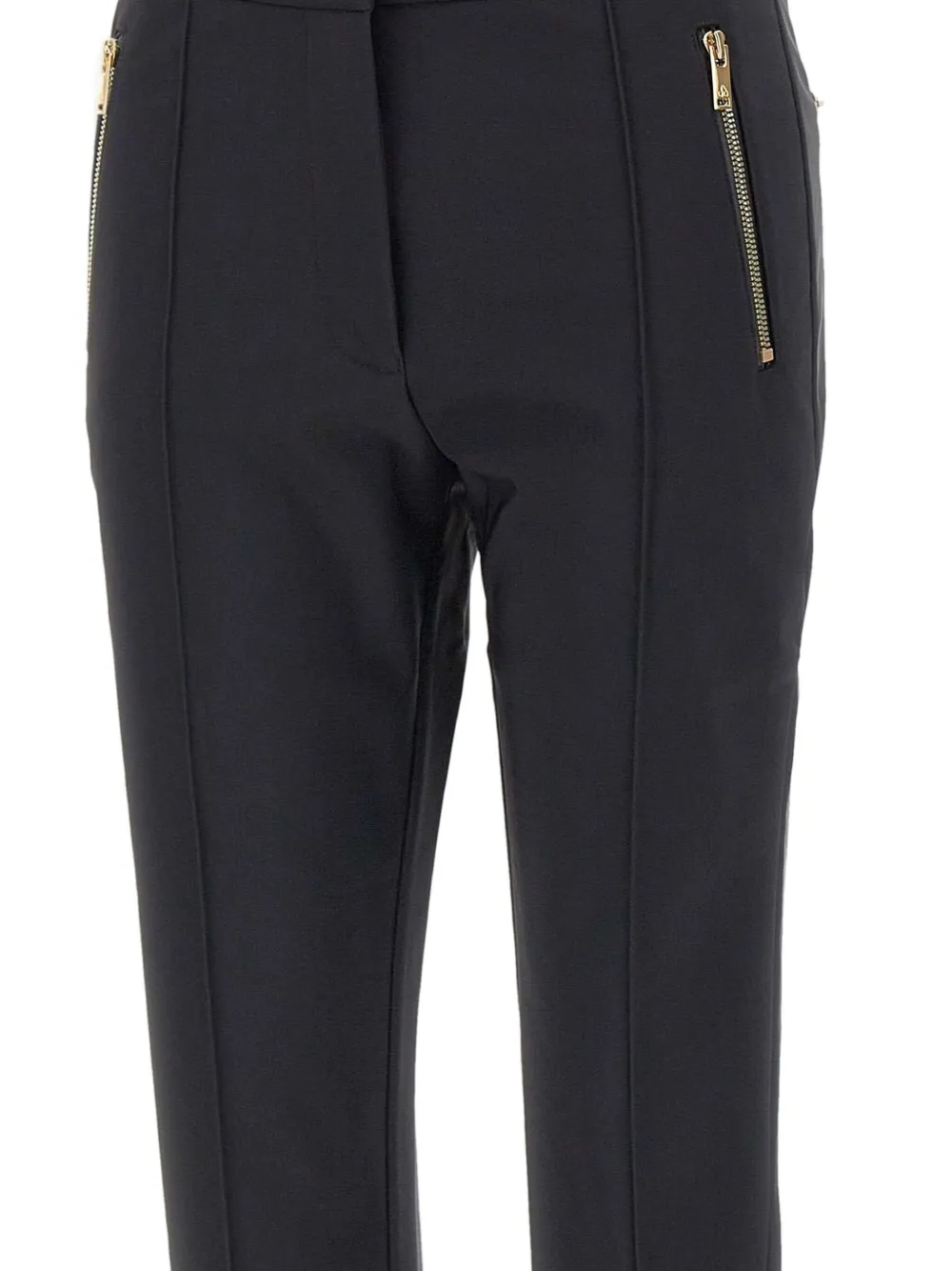Moose Knuckles Lyndale Pant Gold Zip-detail Trousers In Black