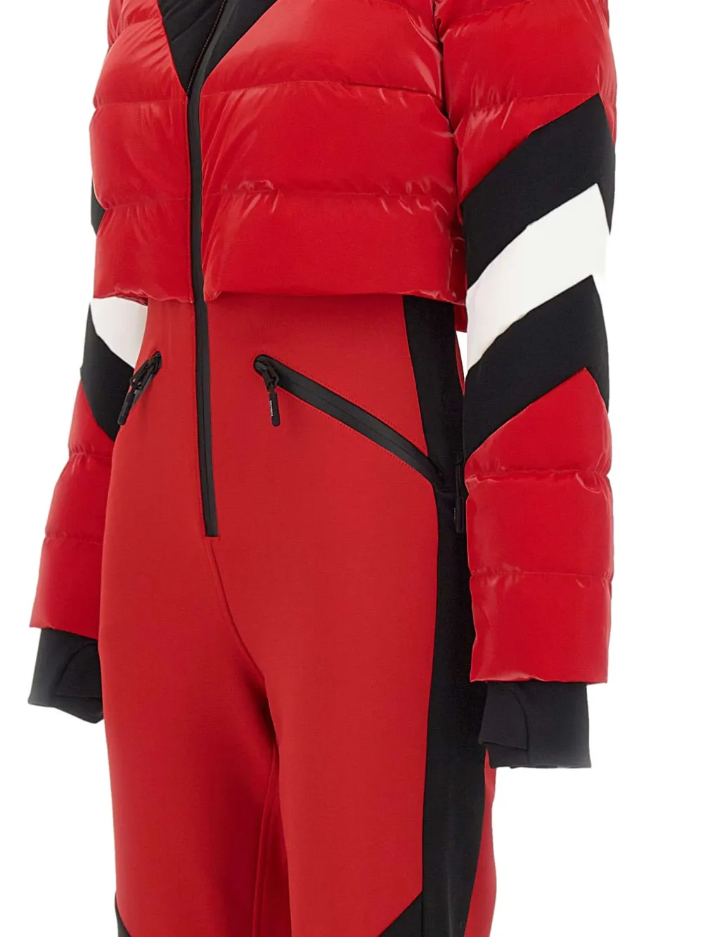 Mackage Removable-hoodie Quilted-effect Ski Suit In Red