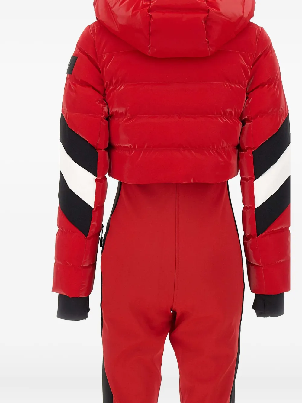 Mackage Removable-hoodie Quilted-effect Ski Suit In Red