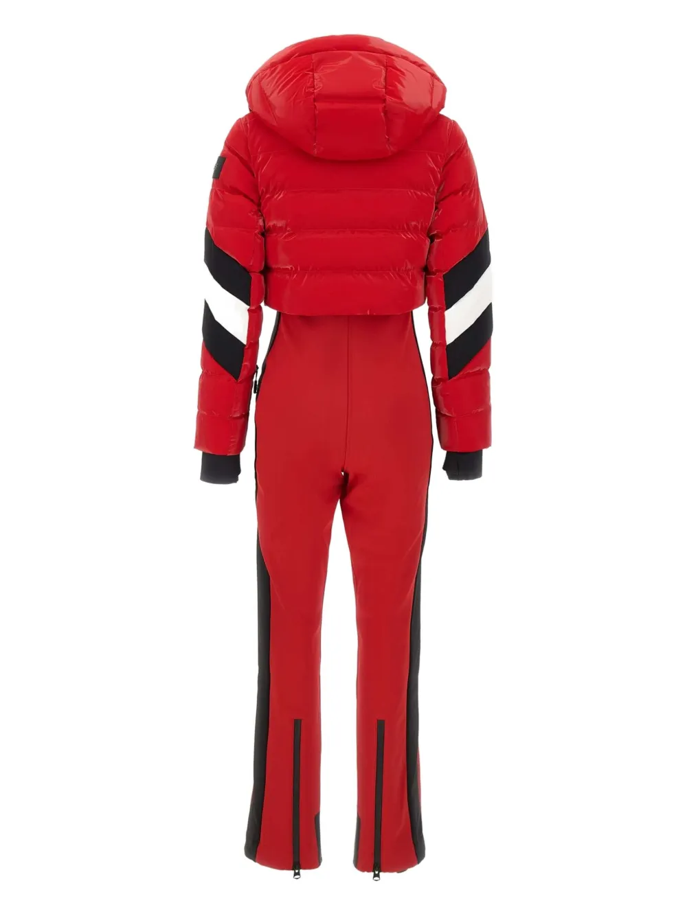Mackage Removable-hoodie Quilted-effect Ski Suit In Red