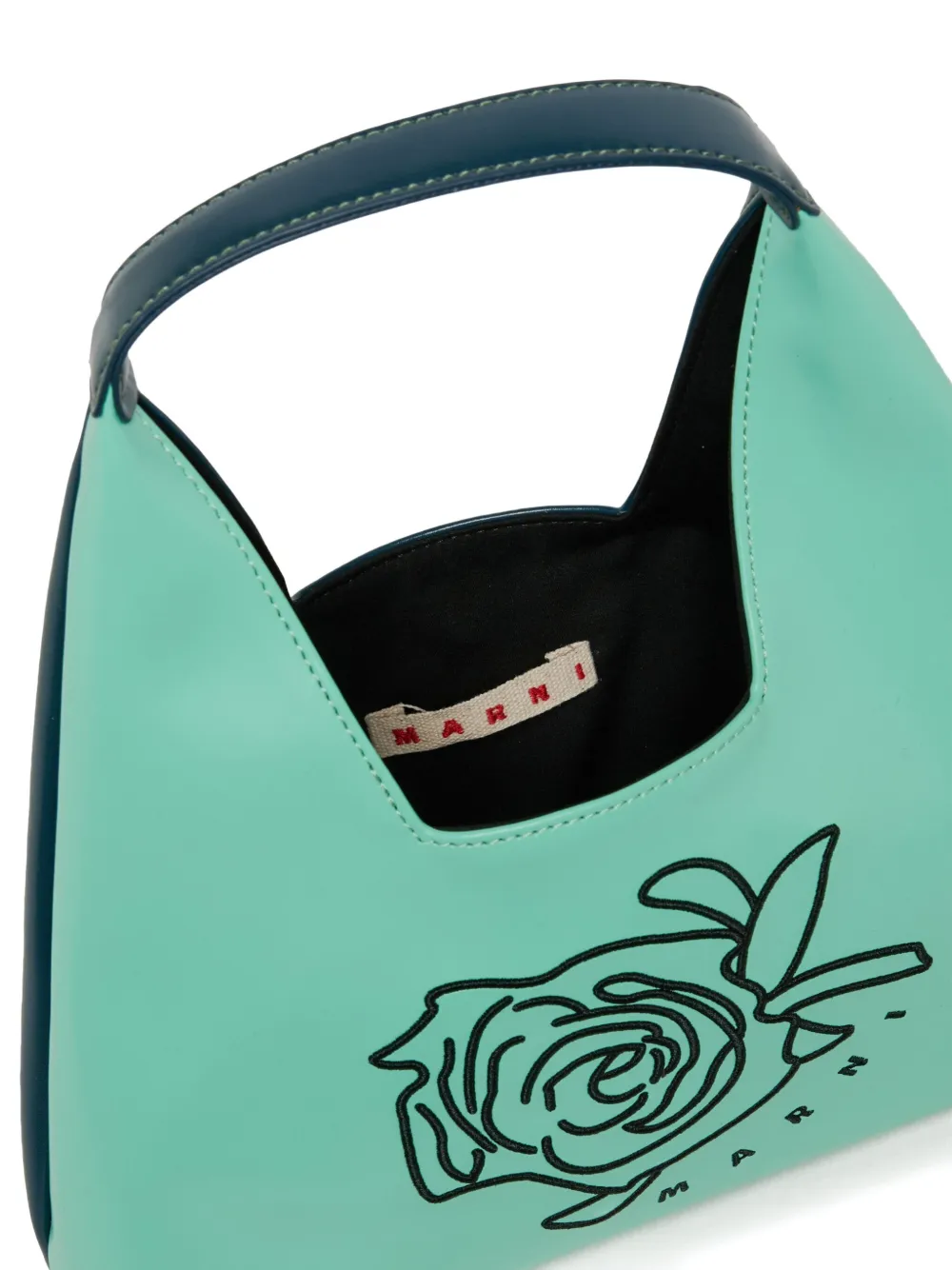 Marni Kids Rose schoudertas met grafische print Groen