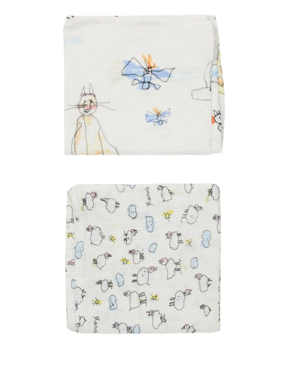 Marni Kids Dekenset met dierenprint - Wit