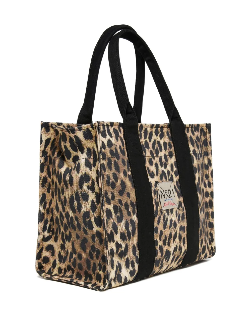  Nº21 Kids Leopard-print Top-handle Tote Bag - Neutrals 