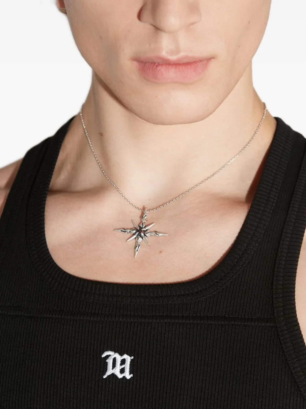 Misbhv Goa Mystical Sun-pendant Necklace In Silver