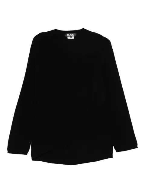Black Comme Des Garçons suéter con cuello redondo