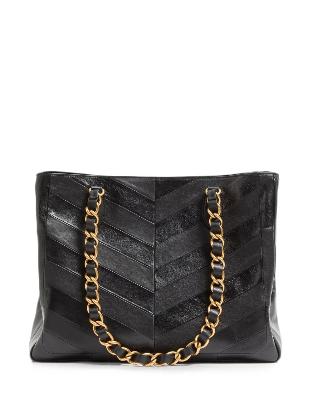 Valentino Garavani Borsa tote trapuntata con catena - Nero