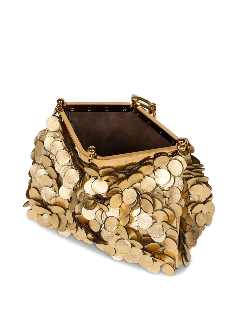 ETRO Vela kleine schoudertas met pailletten Goud