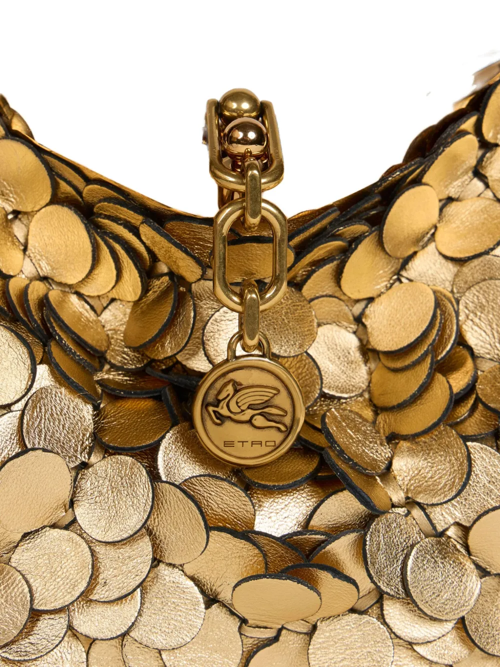 ETRO Vela kleine schoudertas met pailletten Goud