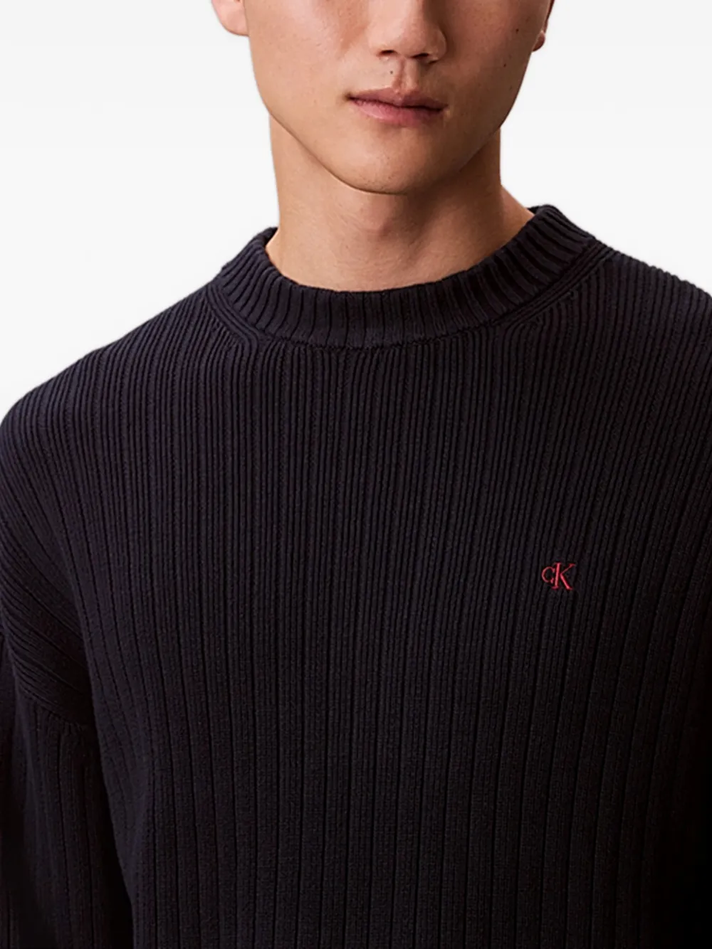 Calvin Klein Jeans Geribbelde trui Blauw