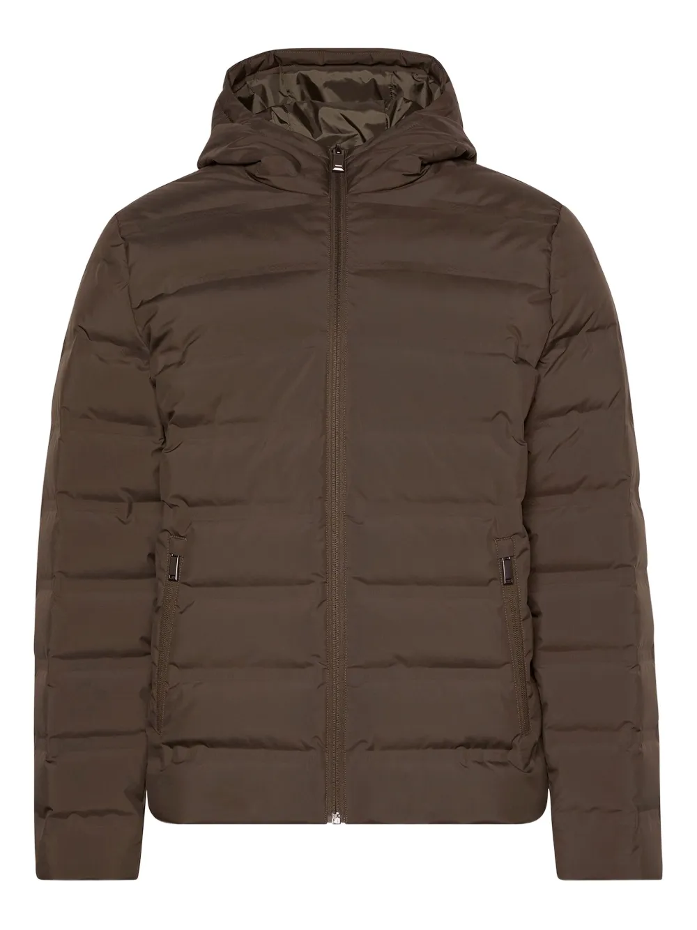 Calvin Klein hooded puffer jacket | Brown | Image 1