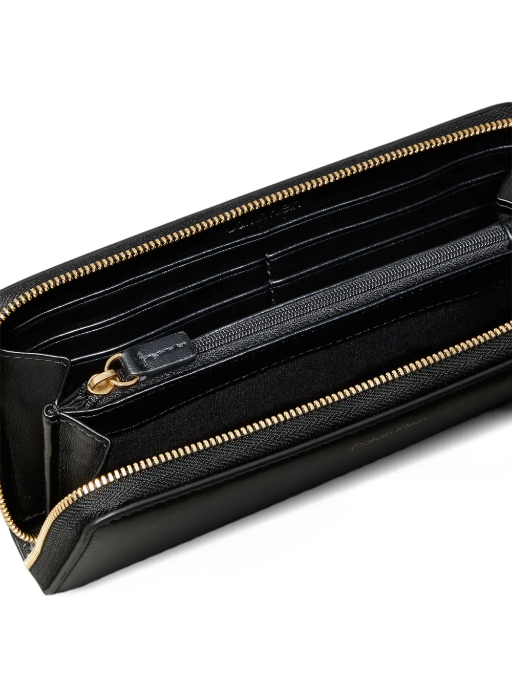 Calvin Klein Portemonnee met logodetail Zwart