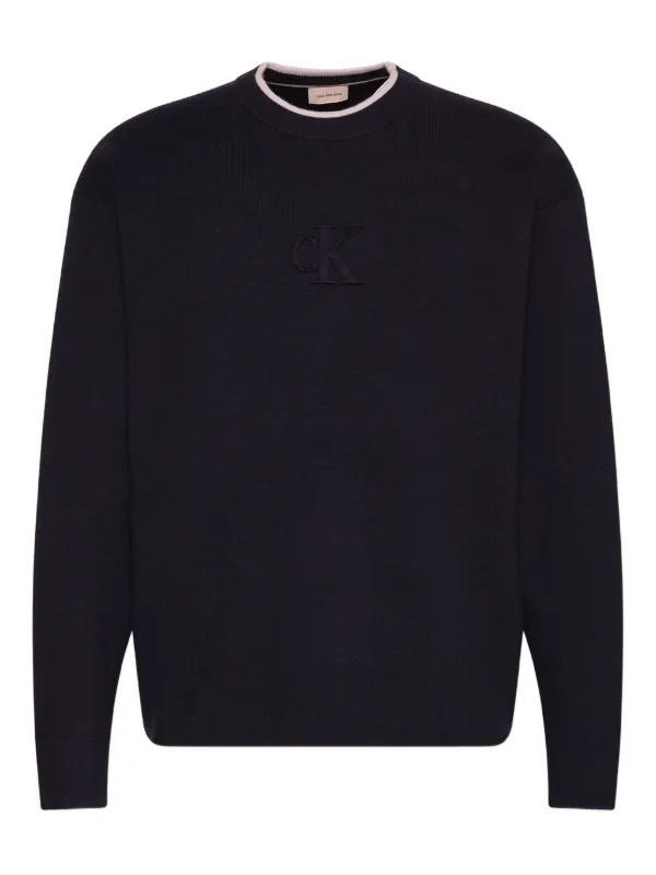 Calvin Klein Jeans ロゴ ニットウェア | ブルー | FARFETCH JP