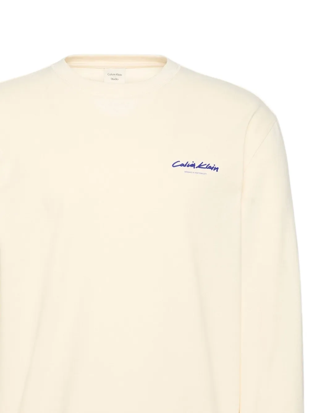 Calvin Klein T-shirt met lange mouwen - Beige