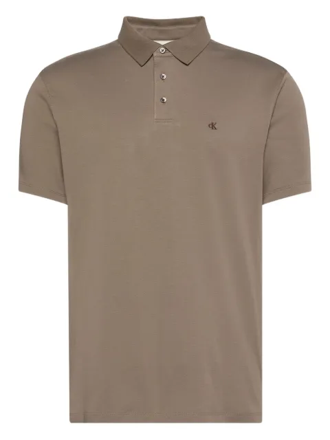 Calvin Klein buttoned-logo polo shirt