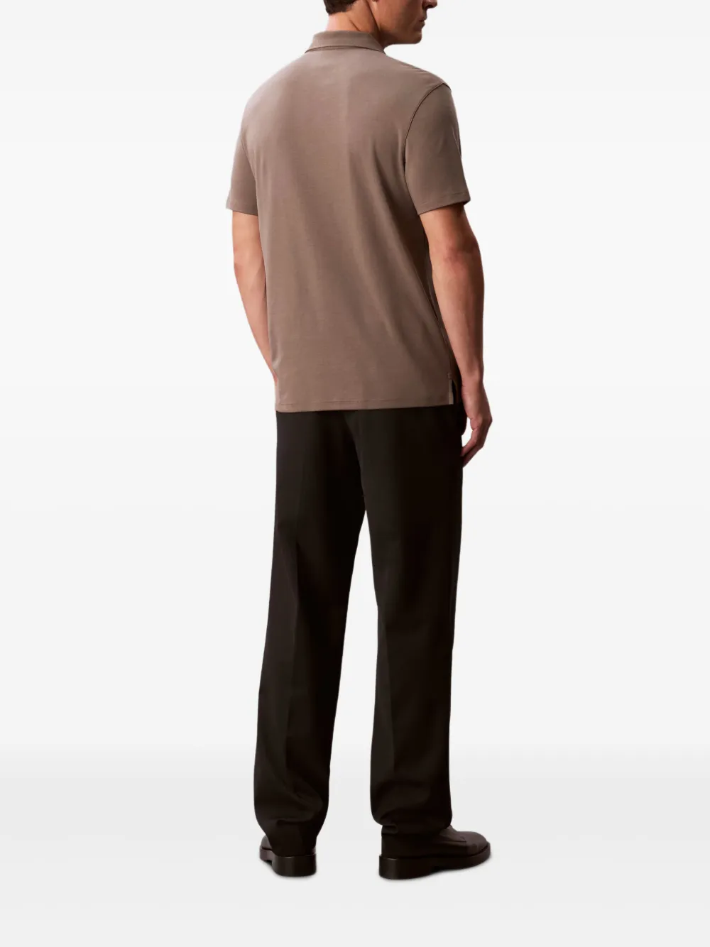 Calvin Klein Poloshirt met logo van knopen Bruin