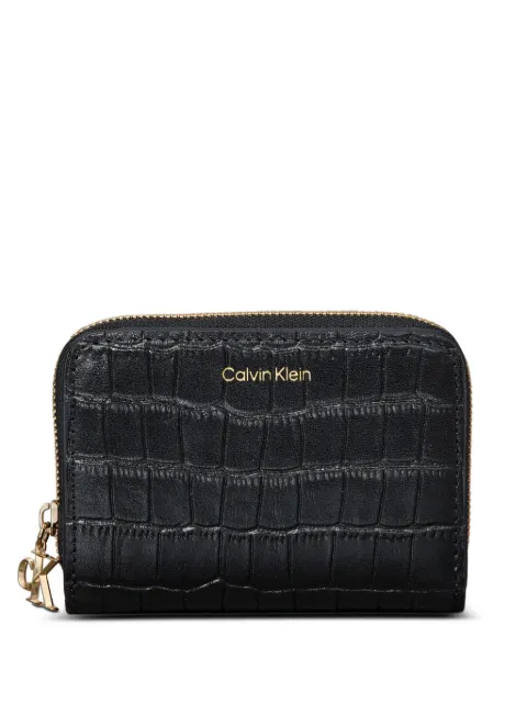 Calvin Klein embossed zip wallet