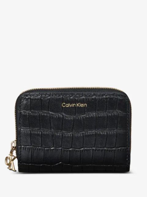 Calvin Klein embossed zip wallet