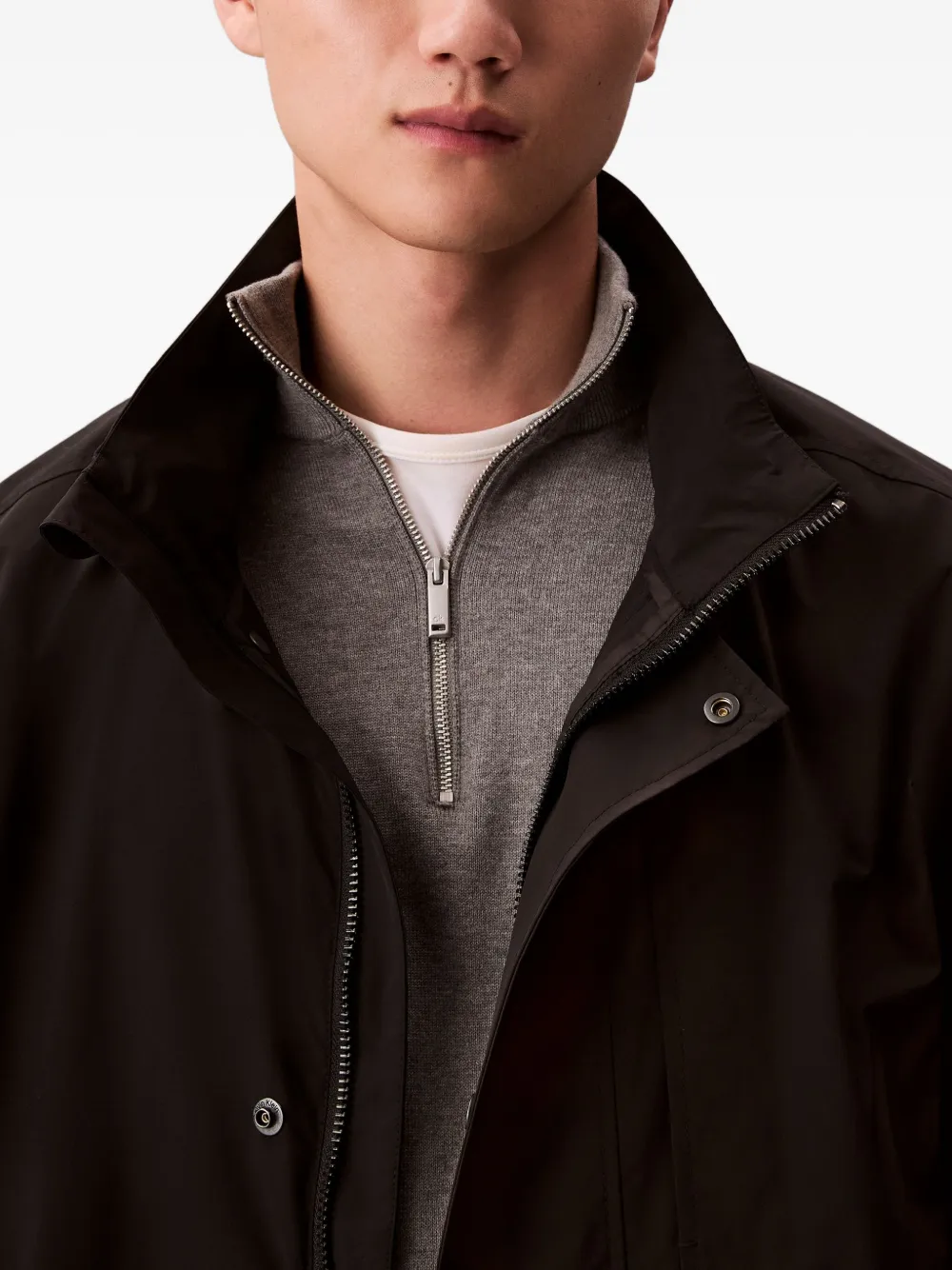 Calvin Klein Jeans Est.1978 Hooded Jacket In Brown