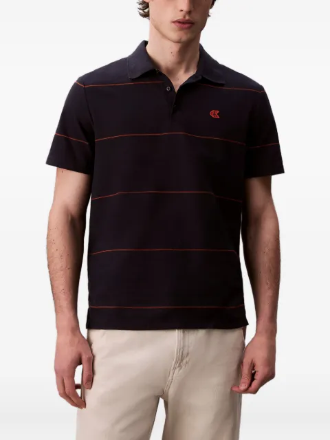 Calvin Klein Jeans playera tipo polo con logo y rayas