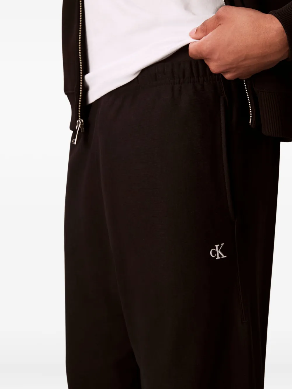 Calvin Klein Jeans Est.1978 Logo-detail Track Pants In Black