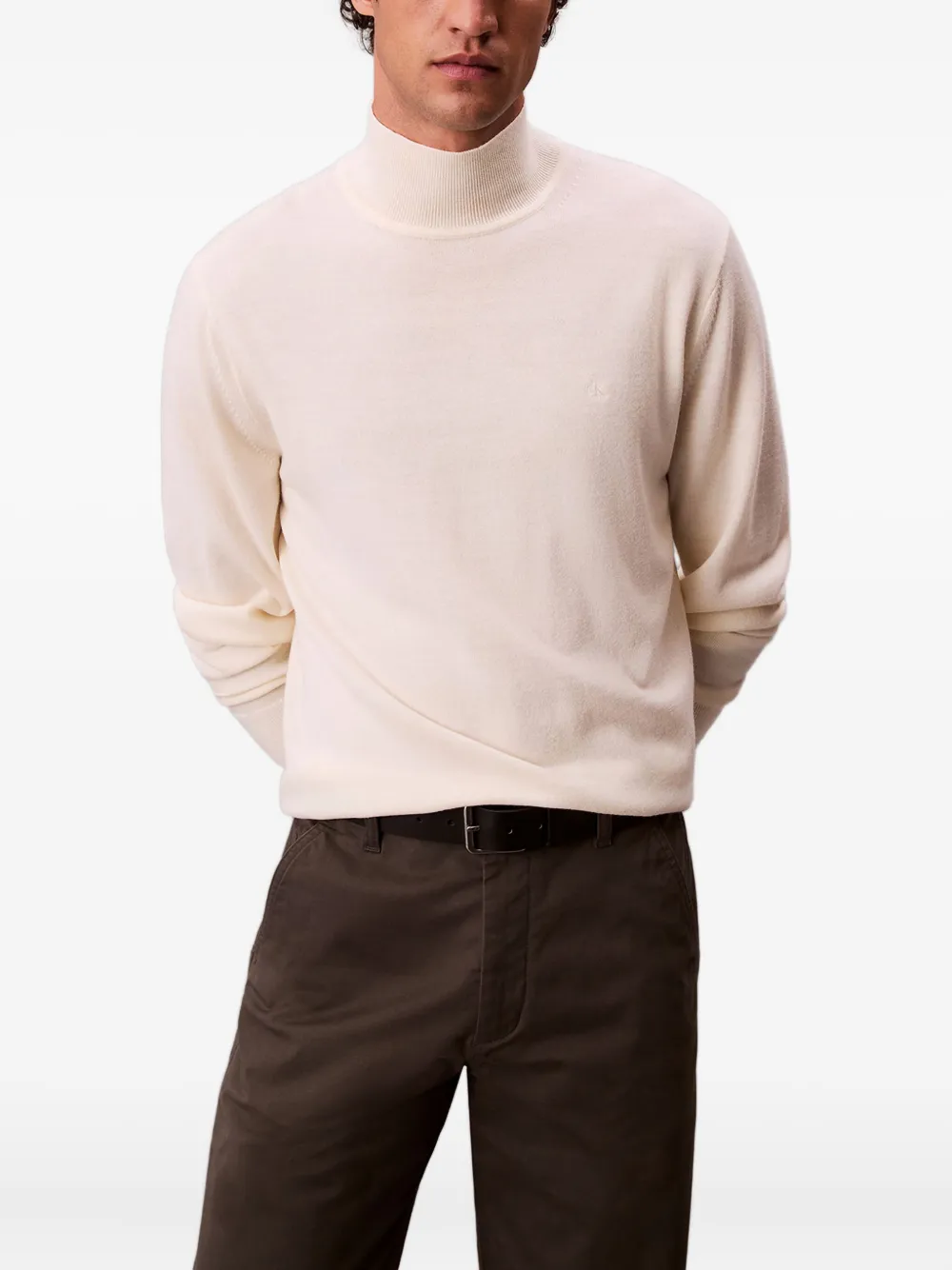 Calvin Klein high-neck wool sweater | Neutrals | Image 1
