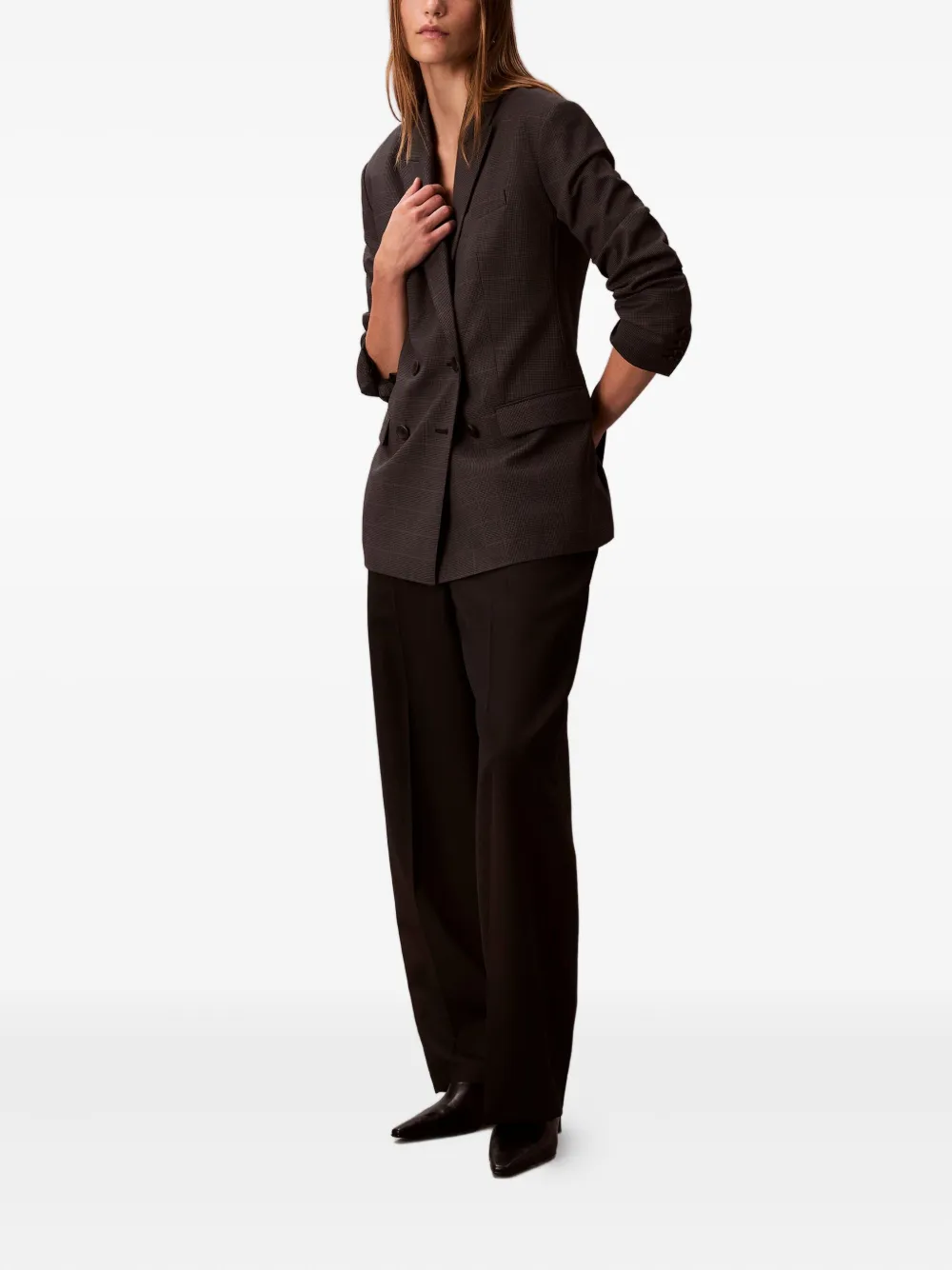 Calvin Klein double-breasted houndstooth jacket | Blazers | Image 2