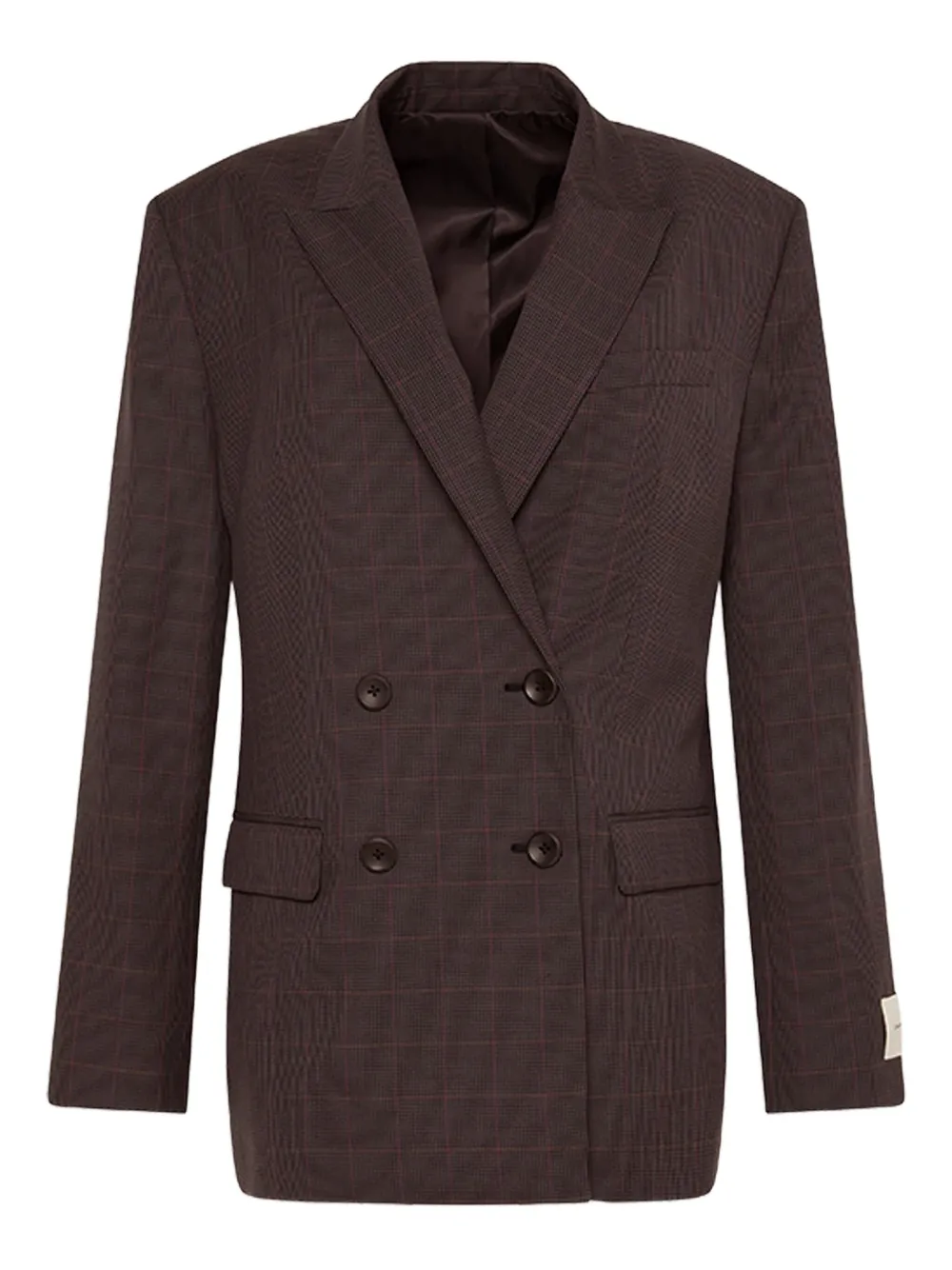 Calvin Klein double-breasted houndstooth jacket | Grey | Image 1