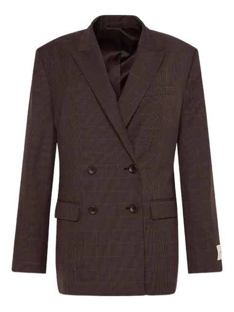 Calvin Klein double-breasted houndstooth jacket
