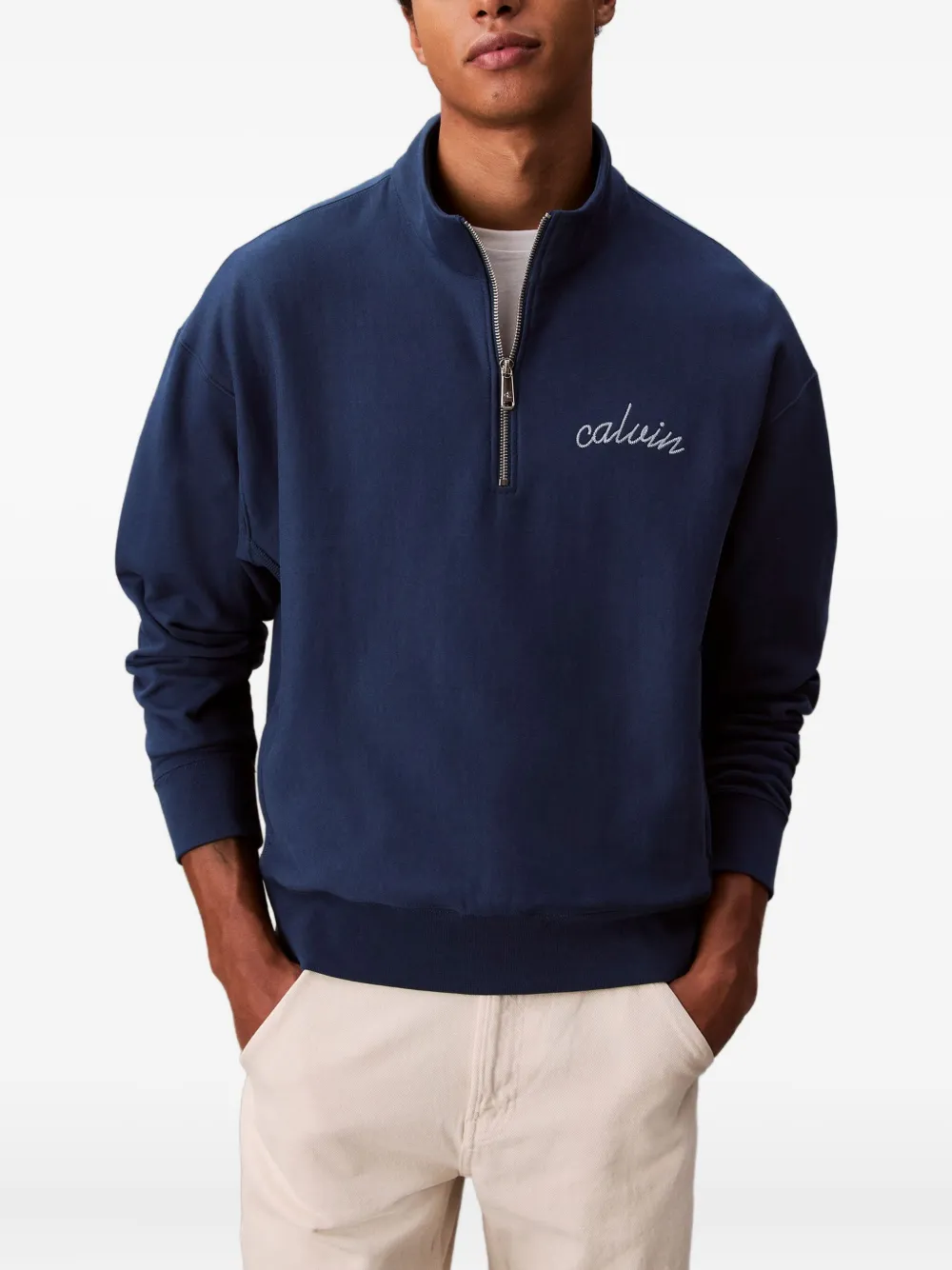 Calvin Klein Jeans zipped sweater | Blue | Image 1