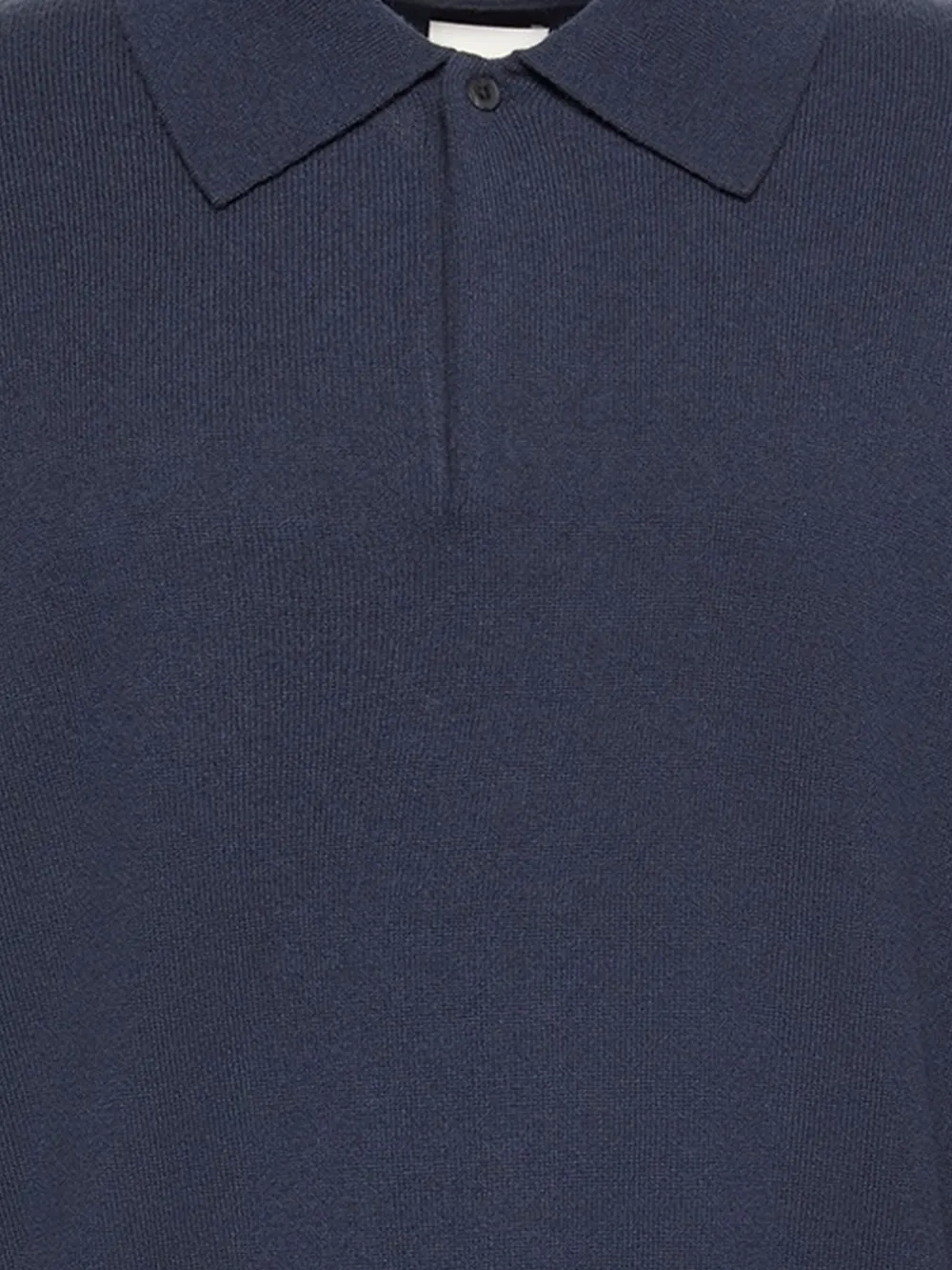 Calvin Klein Poloshirt met kraag en lange mouwen - Blauw