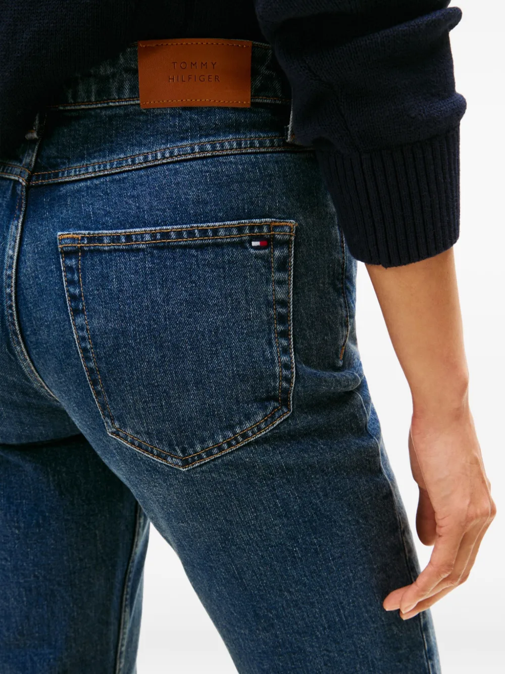 Tommy Hilfiger Straight jeans met vijf zakken Blauw