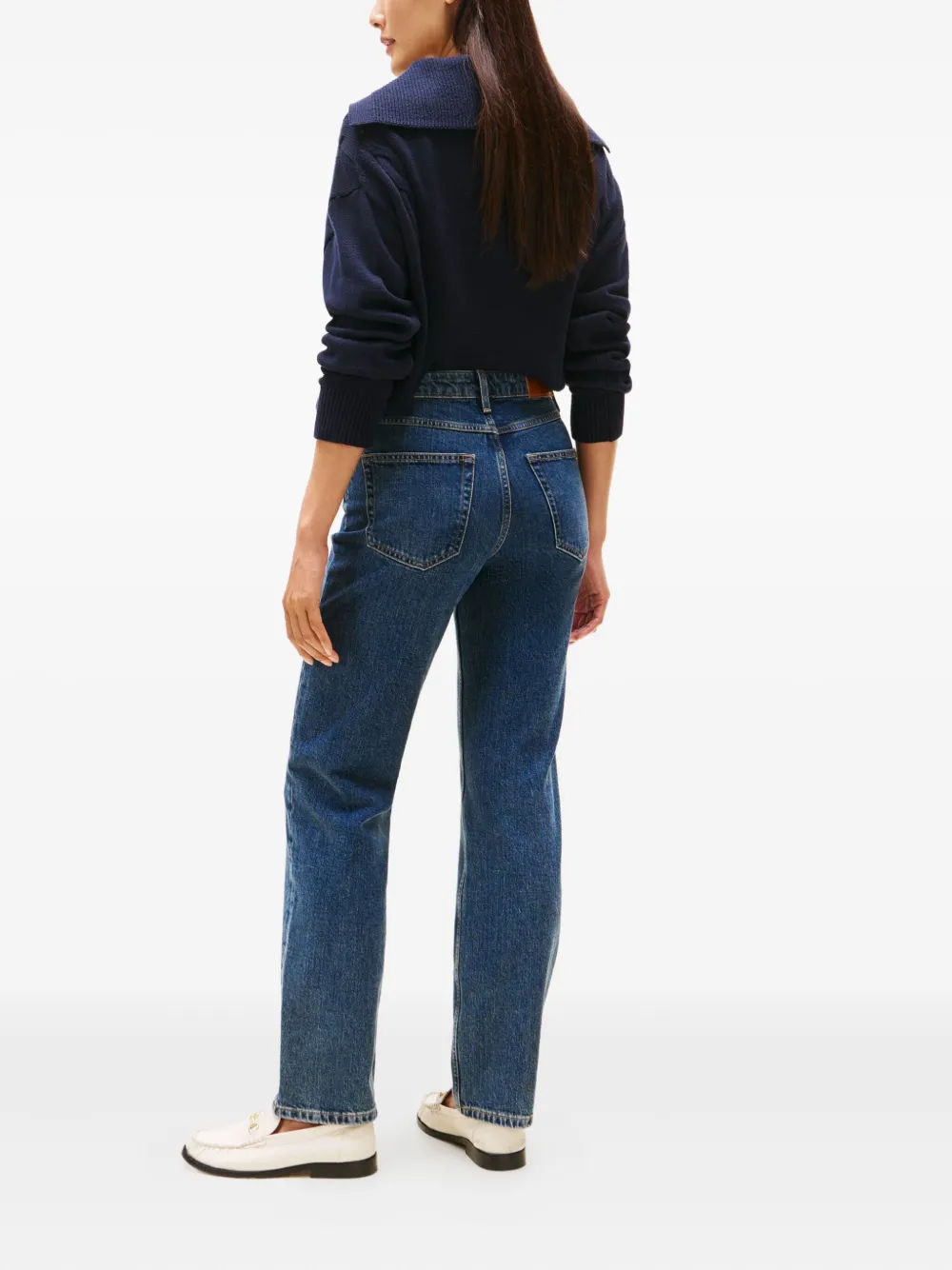 Tommy Hilfiger Straight jeans met vijf zakken Blauw