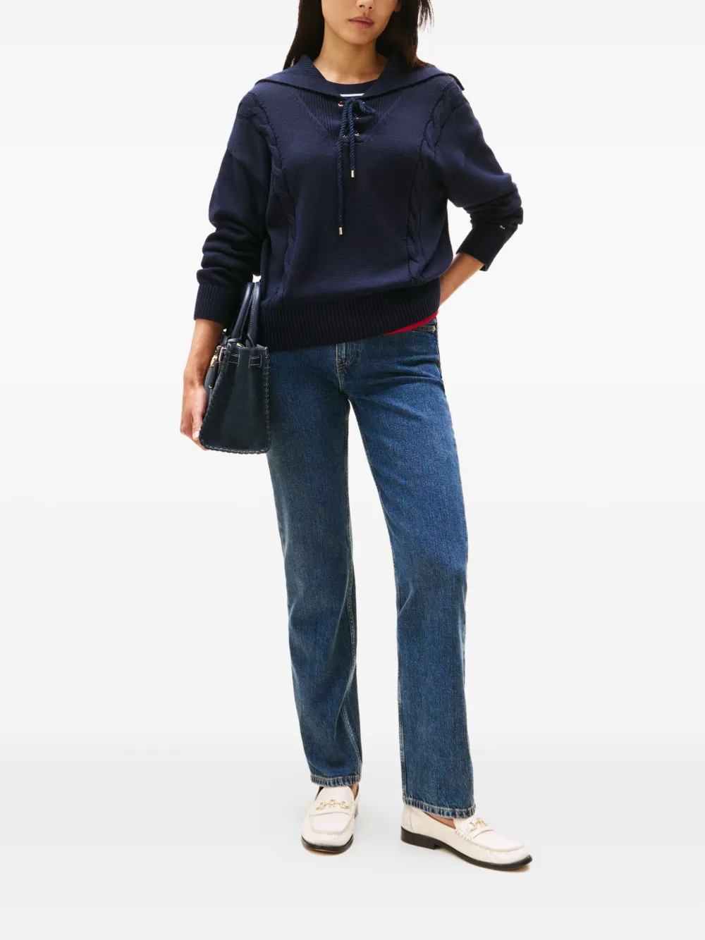 Tommy Hilfiger Straight jeans met vijf zakken - Blauw