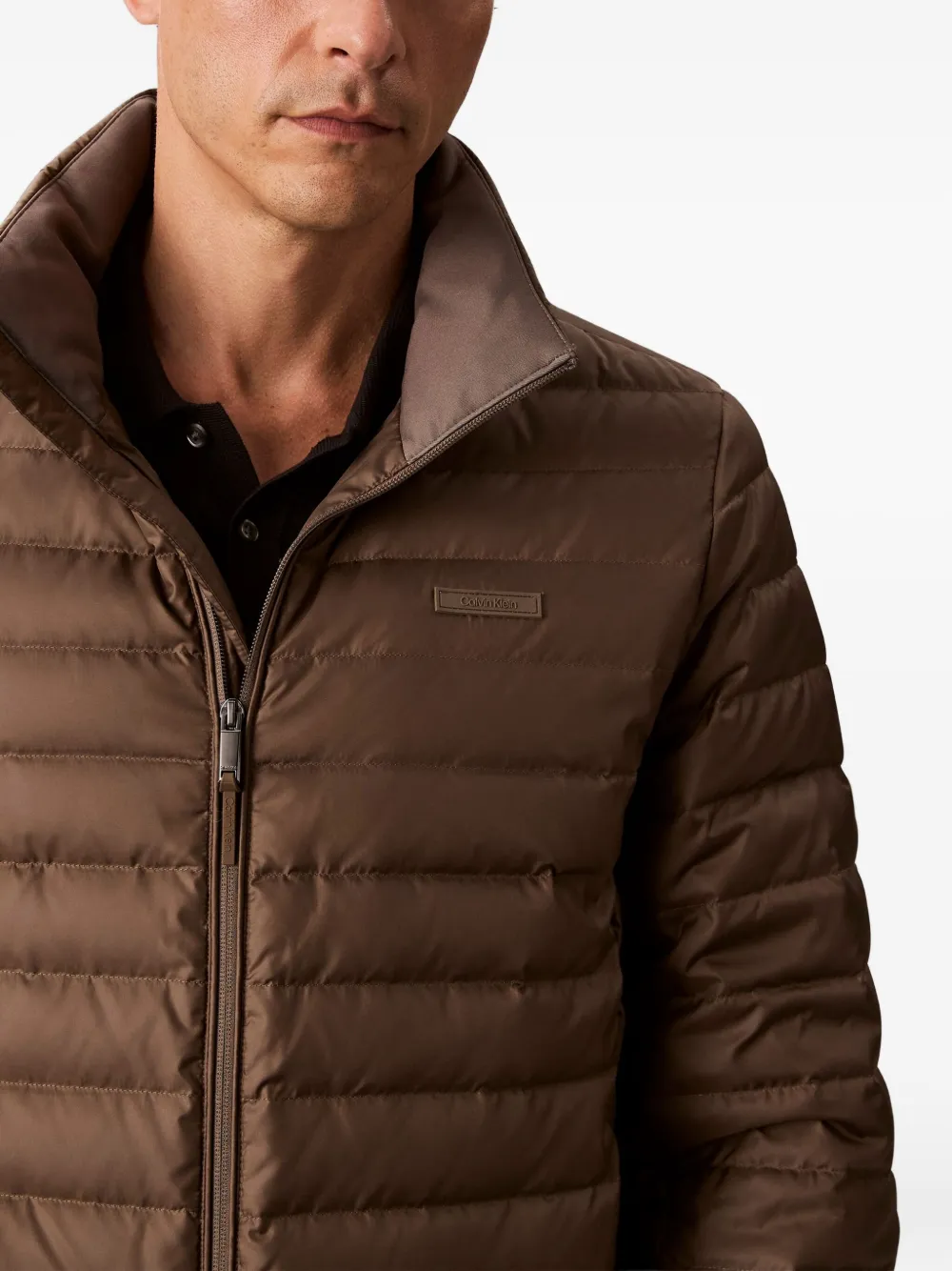 Calvin Klein Donsjack met rits Bruin