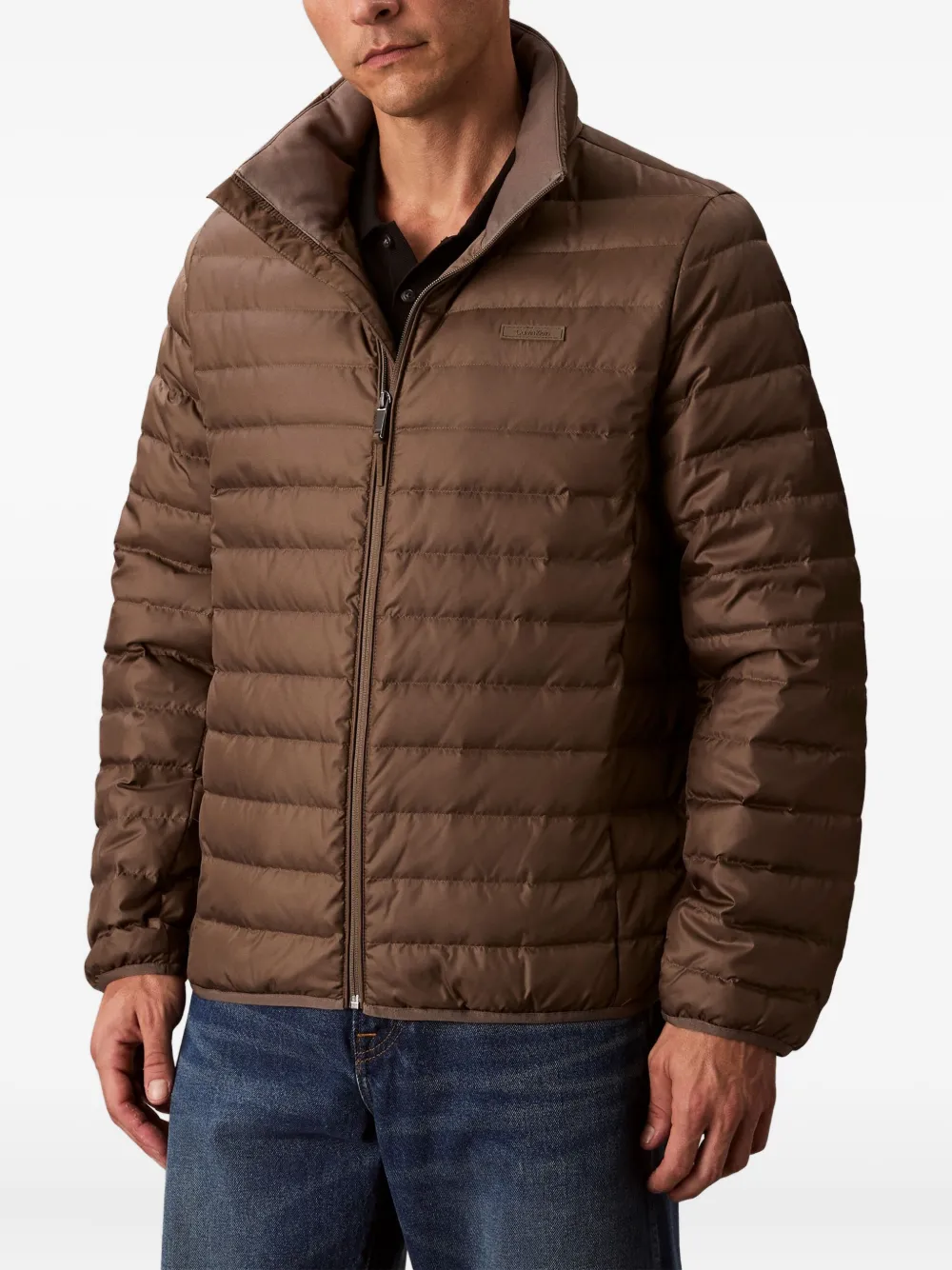 Calvin Klein Donsjack met rits Bruin