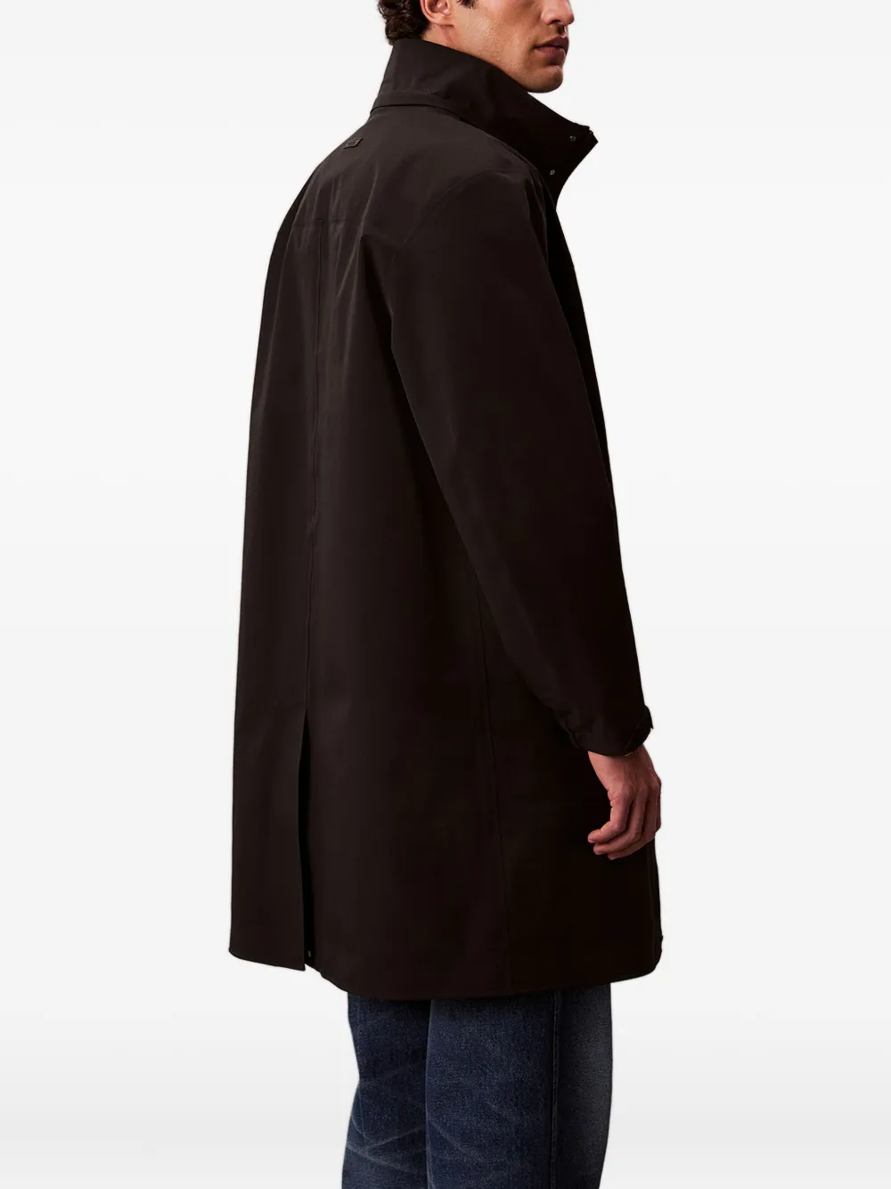 Calvin Klein Jas met capuchon en logodetail Zwart