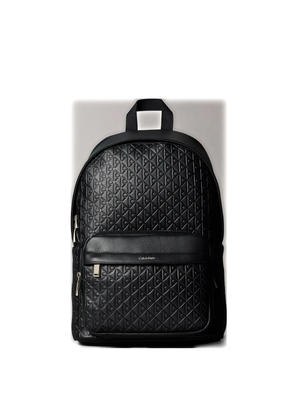 Calvin Klein embossed monogram backpack | Black | Image 1