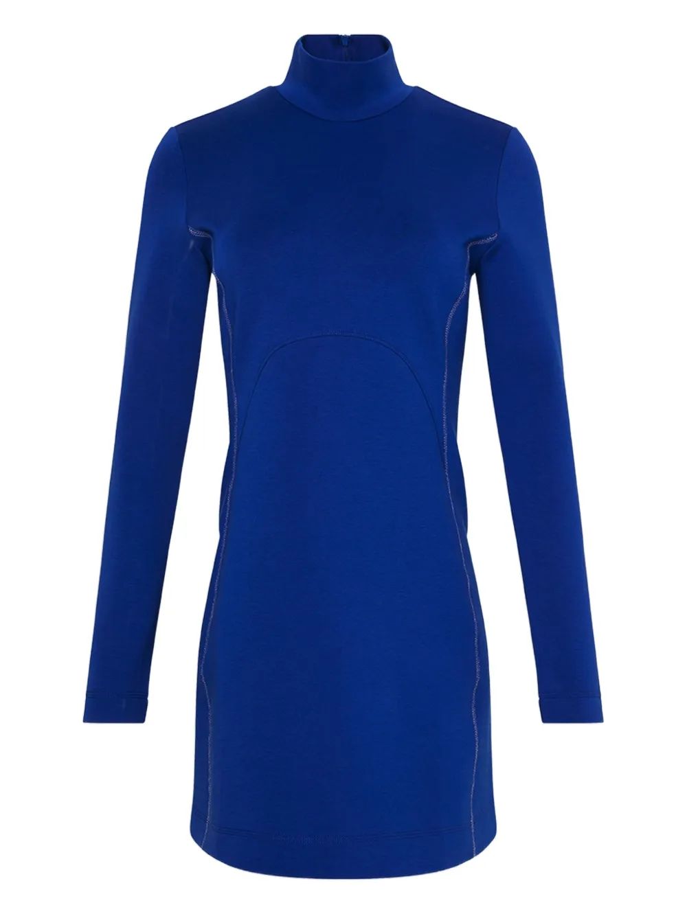 Calvin Klein Jeans Est.1978 Long-sleeve High-neck Mini Dress In Blue