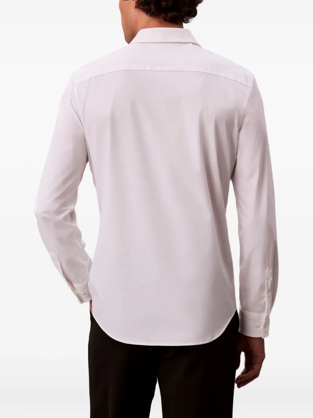 Calvin Klein Long-sleeved Cotton Shirt In White