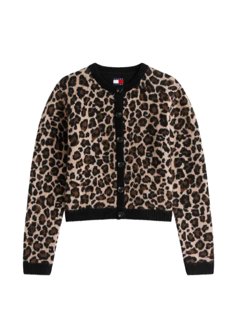 Tommy Jeans leopard-print buttoned cardigan