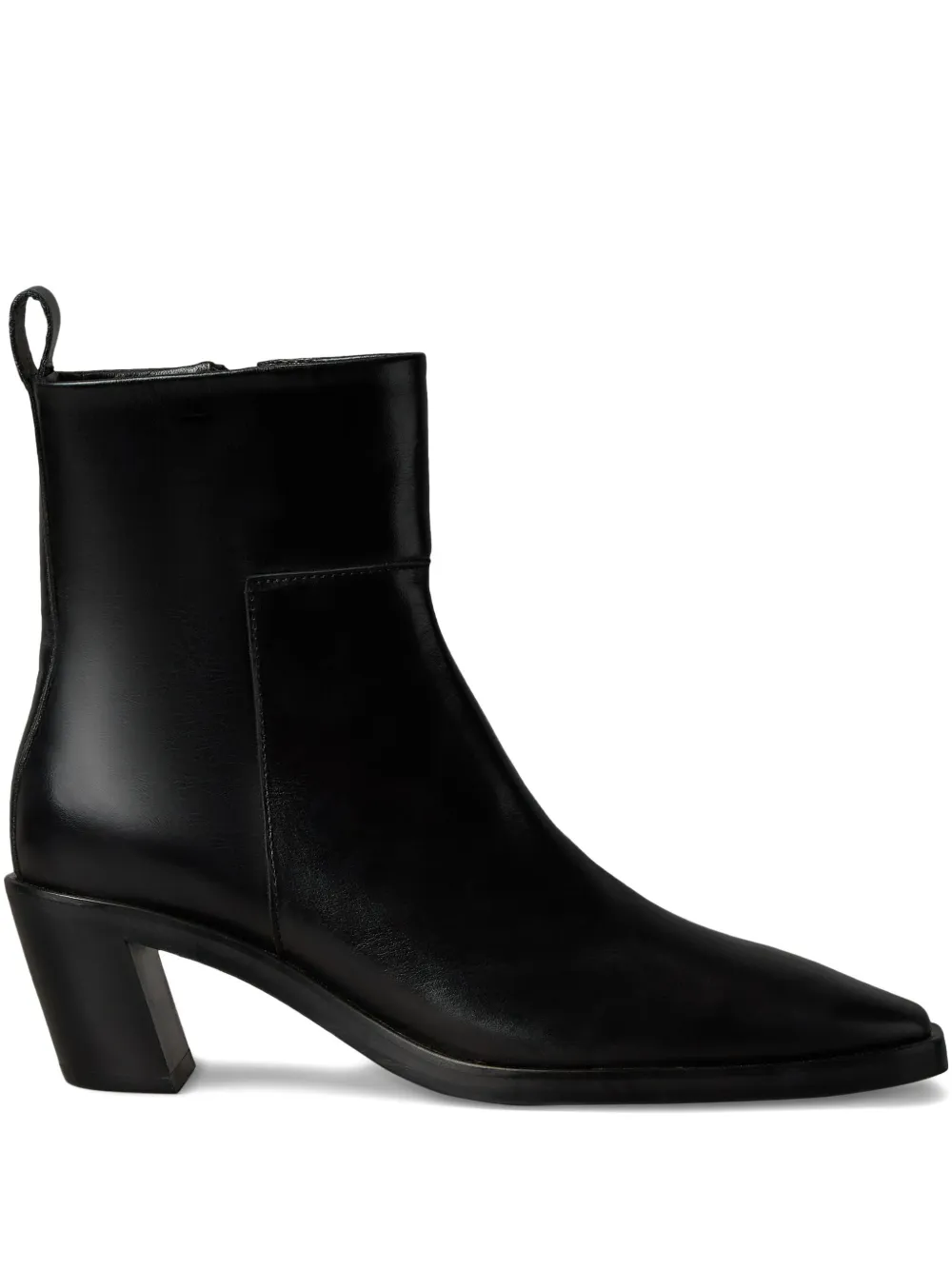 Calvin Klein Square-toe Ankle Boots In Black