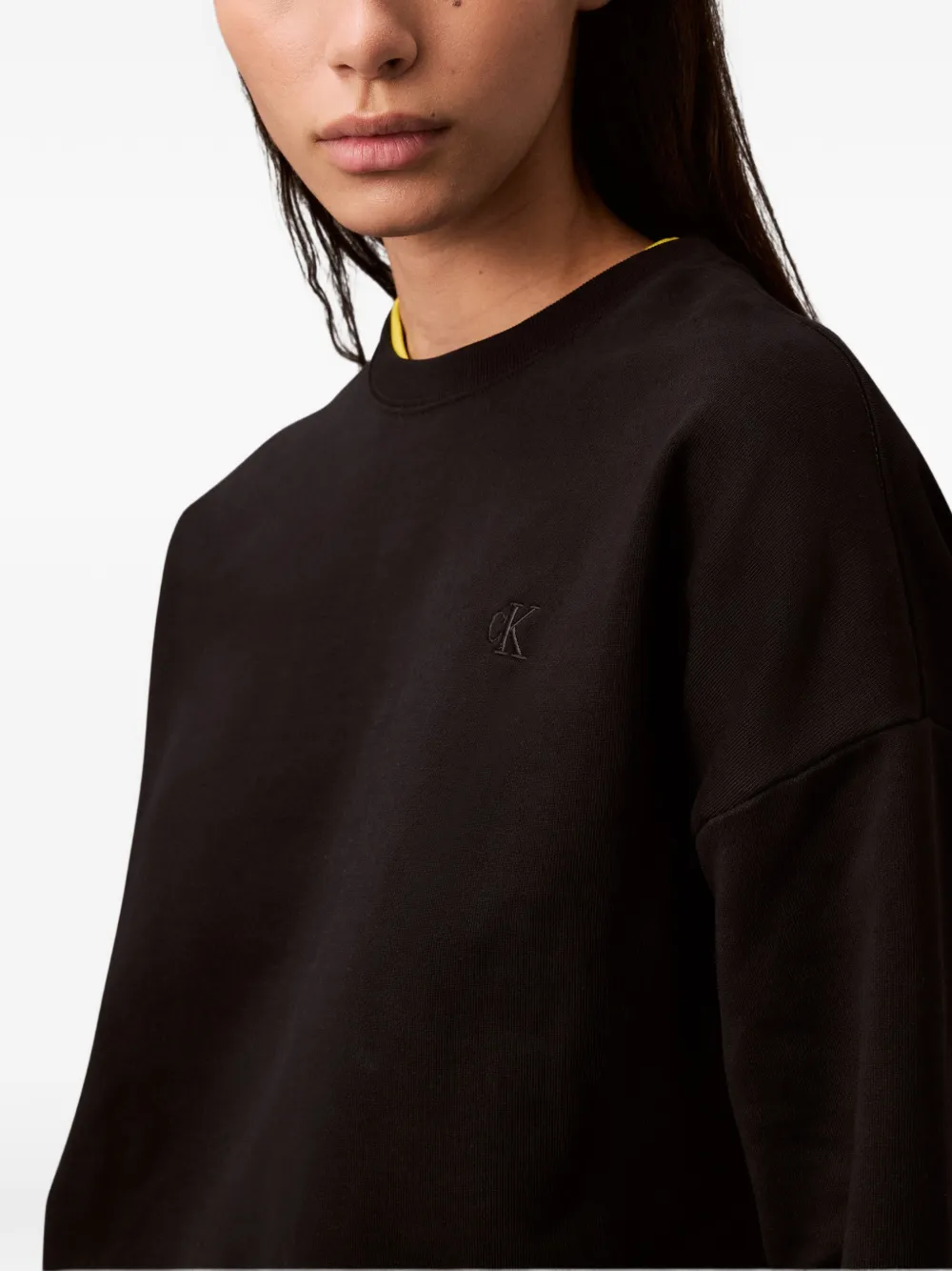 Calvin Klein Jeans Sweater met logo Zwart