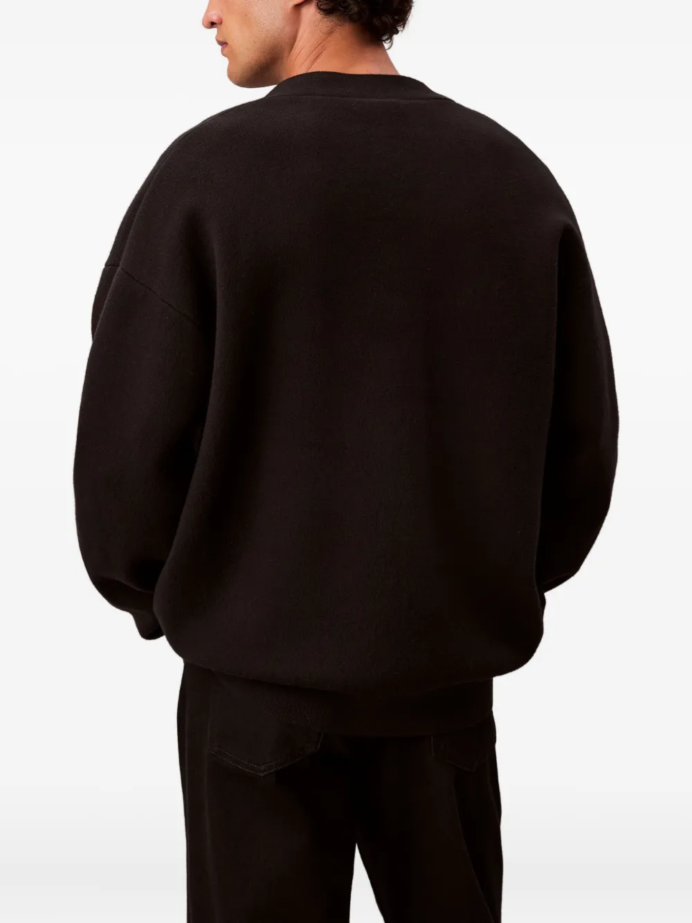 Calvin Klein Jeans Est.1978 Logo-embellished Cardigan In Black