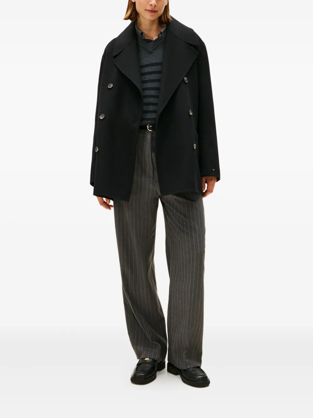 Tommy Hilfiger pinstripe pocket trousers - Grijs