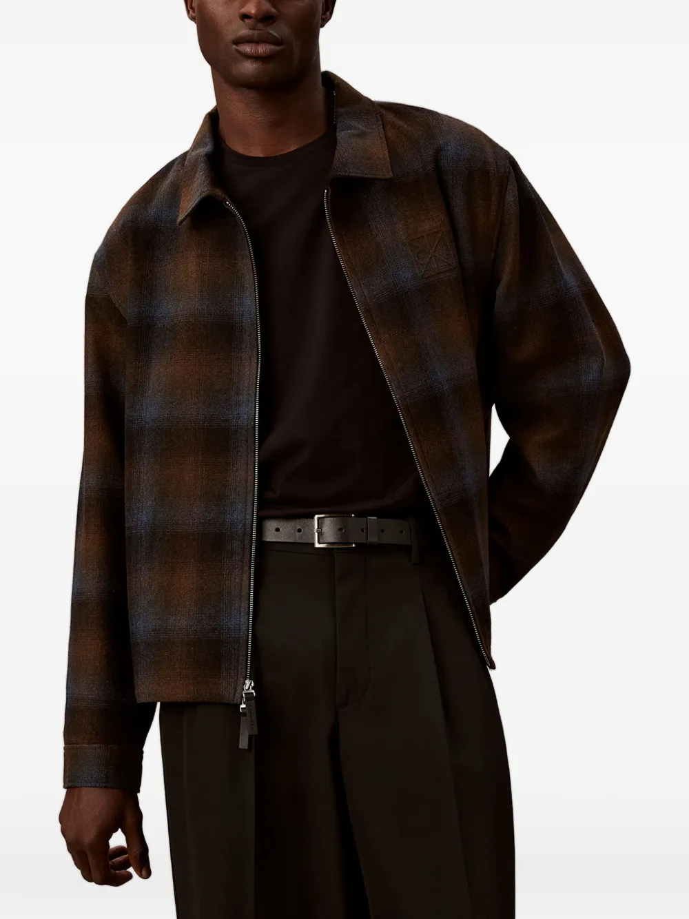 Calvin Klein check zip jacket | marrón | Image 1